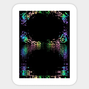 Black Rainbow Goth Design Sticker